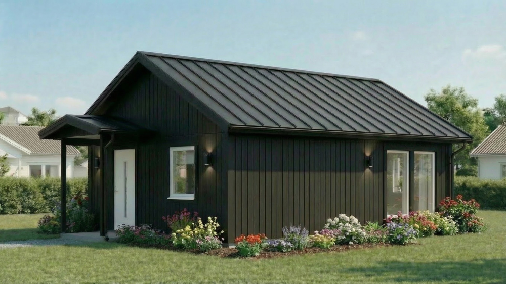 Attefallshus Ledskär 1 rum, kök/allrum, toalett 48kvm