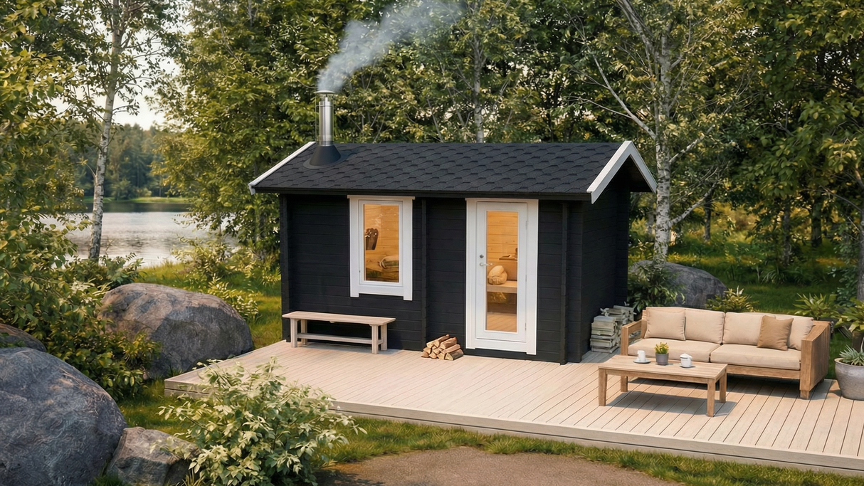 Bastupaket Uddskär med Bastu DL 8 kvm & Harvia M3