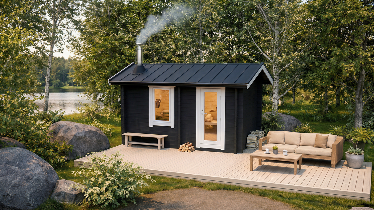 Bastupaket Uddskär med Bastu DL 8 kvm & Harvia M3