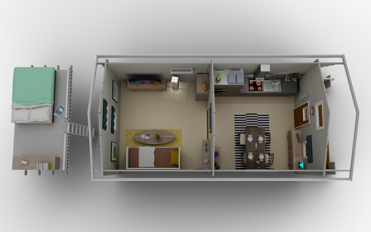 Attefallshus Altappen Loft 30 kvm