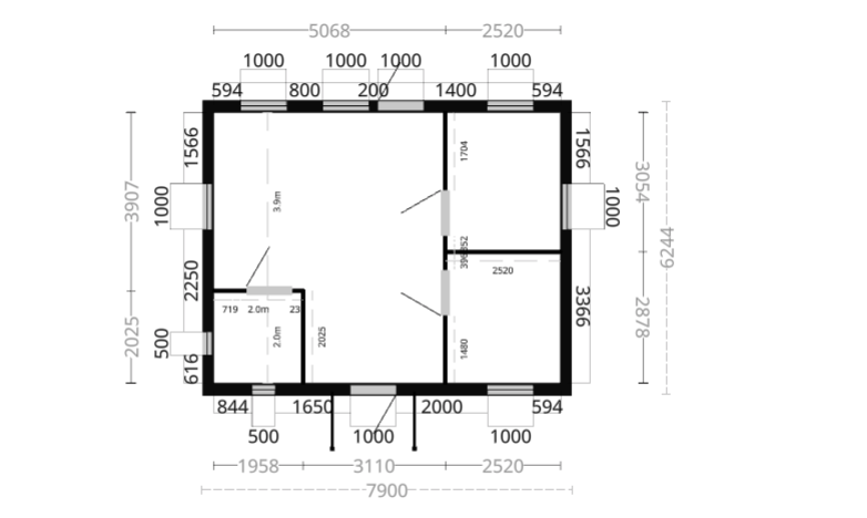 Hytte Hällskär 2 rom, kjøkken/stue, toalett 50 kvm