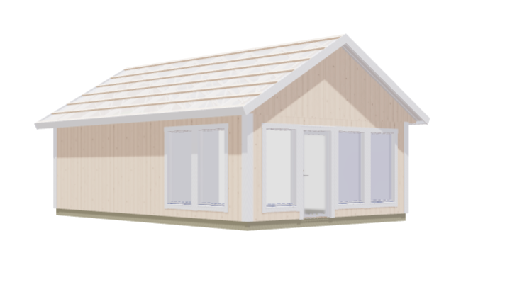 Attefallshus Ledskär 1 rum, kök/allrum, toalett 48kvm