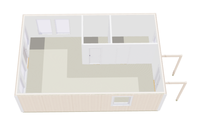 Attefallshus Ledskär 1 rum, kök/allrum, toalett 48kvm