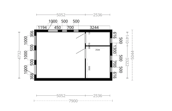 Hytte Kvistholmen 1 rom, Kjøkken/stue og toalett 40kvm