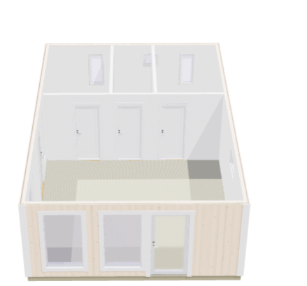 Hytte Vikskär 2 rom, Stue/kjøkken og toalett 48kvm