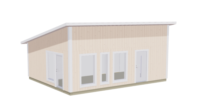 Attefallshus Åskär 2 rum Kök/allrum och toalett 50kvm