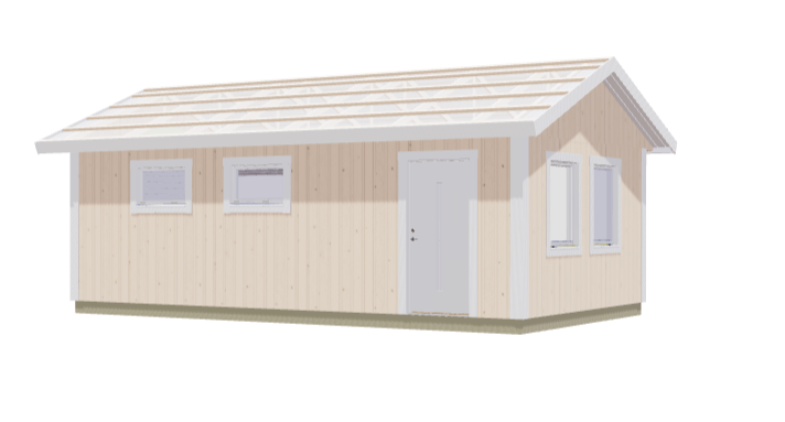 Attefallsgarage Granör med lägenhet och 8kvm totalt 35kvm