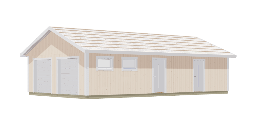 Dubbelgarage Grytskär med lägenhet 2 rum, toalett 32kvm totalt 85kvm