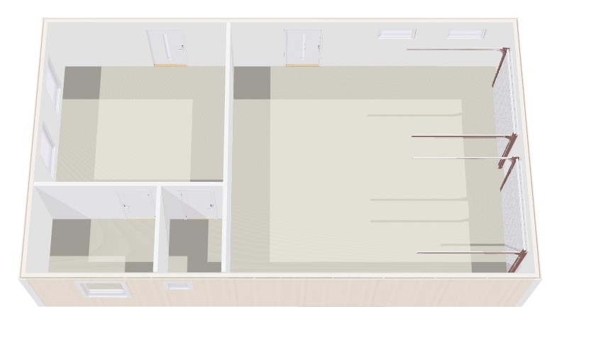 Dubbelgarage Grytskär med lägenhet 2 rum, toalett 32kvm totalt 85kvm