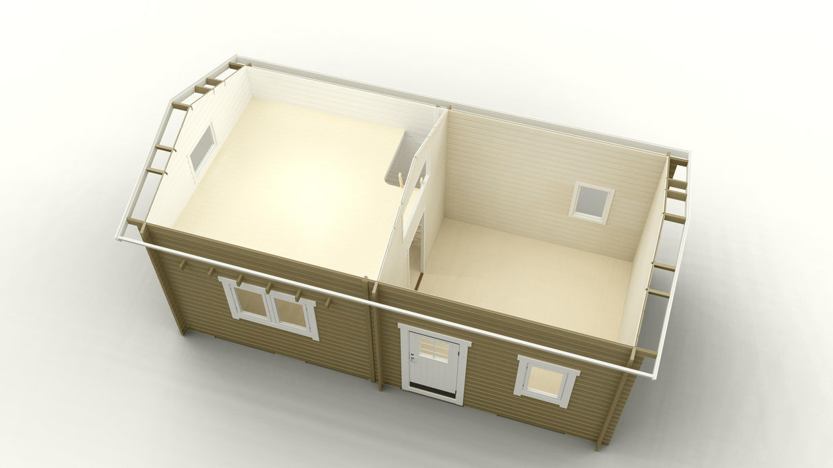 Attefallshus Brusan Loft Torp 30 kvm