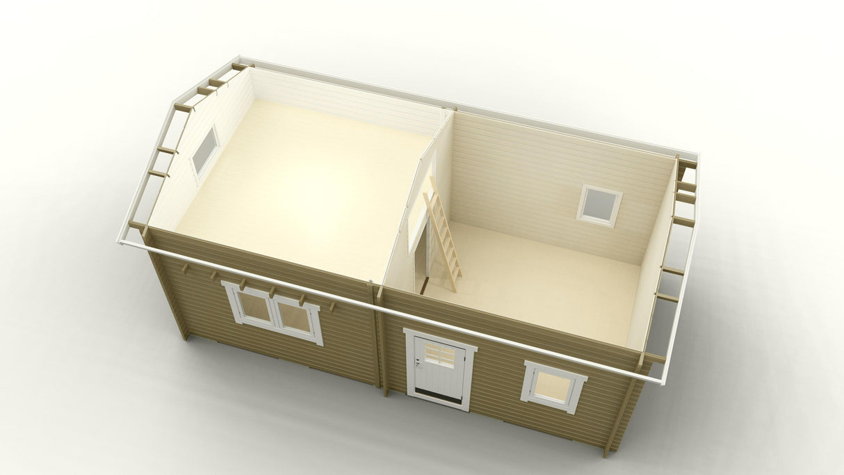 Attefallshus Brusan Loft Torp 30 kvm