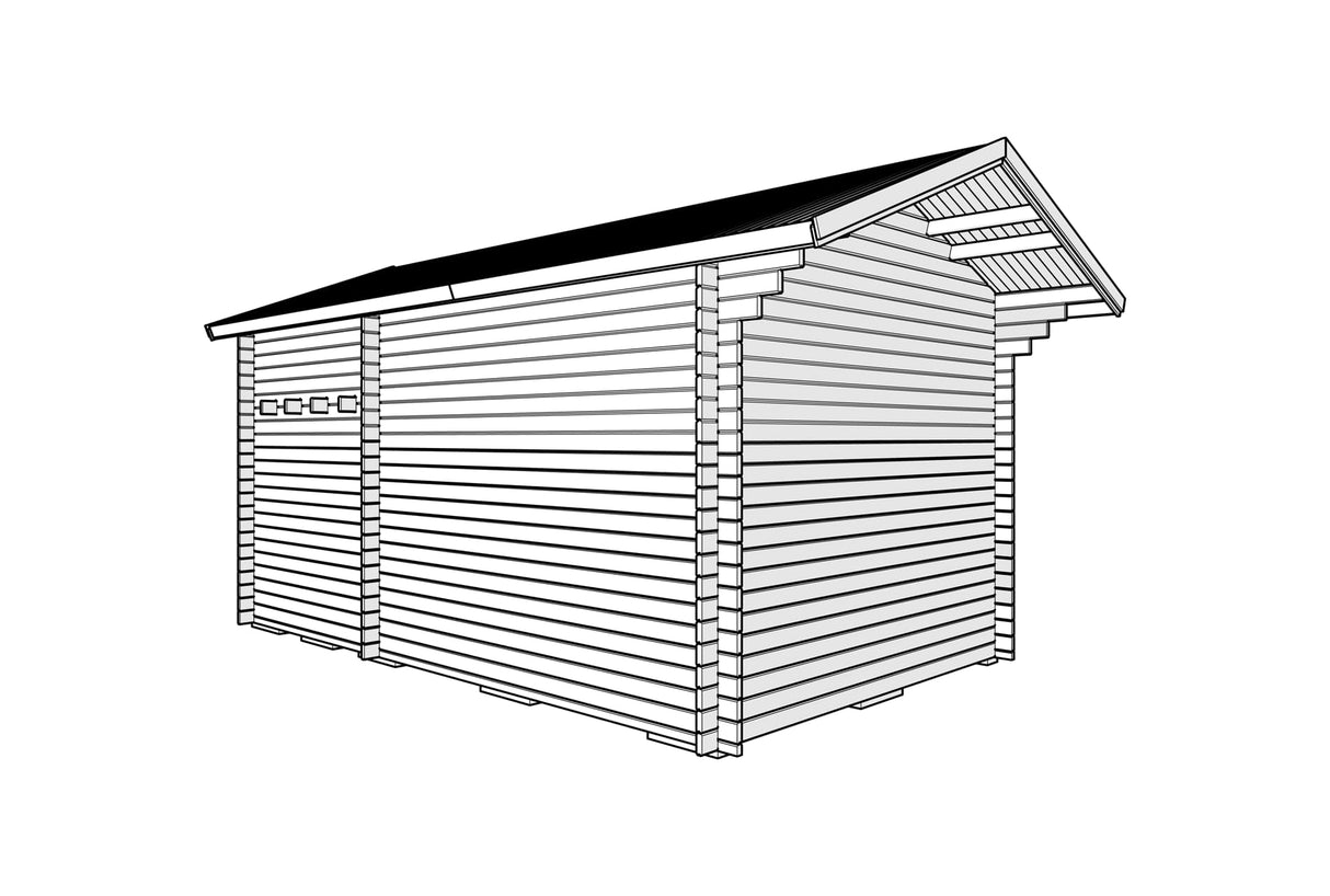 Attefallshus Tät Grundmodell Loft 24 kvm