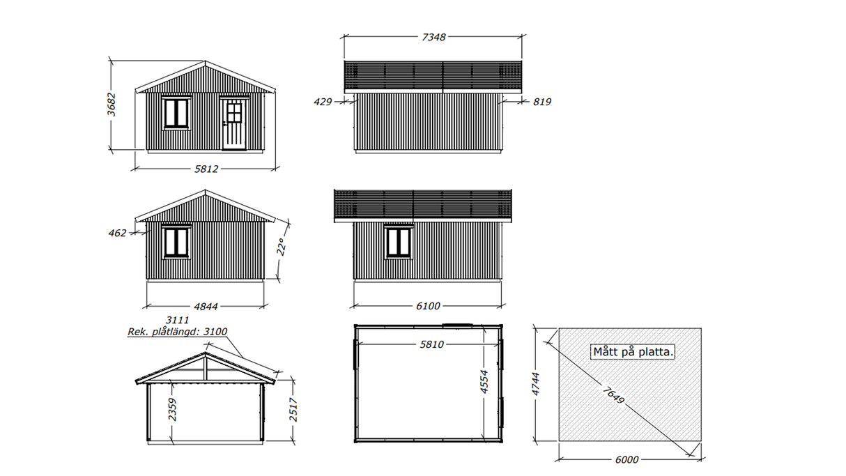 Attefallshus Frevis M1 30 kvm