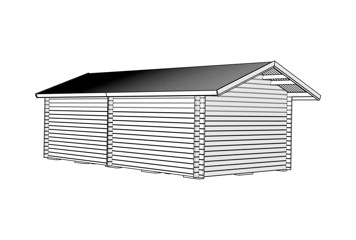 Attefallshus Tät Grundmodell 30 kvm