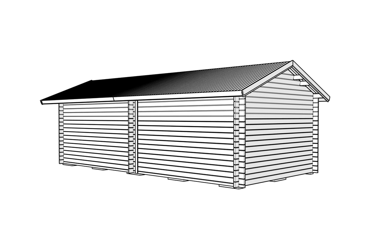 Attefallshus Tät Grundmodell 30 kvm