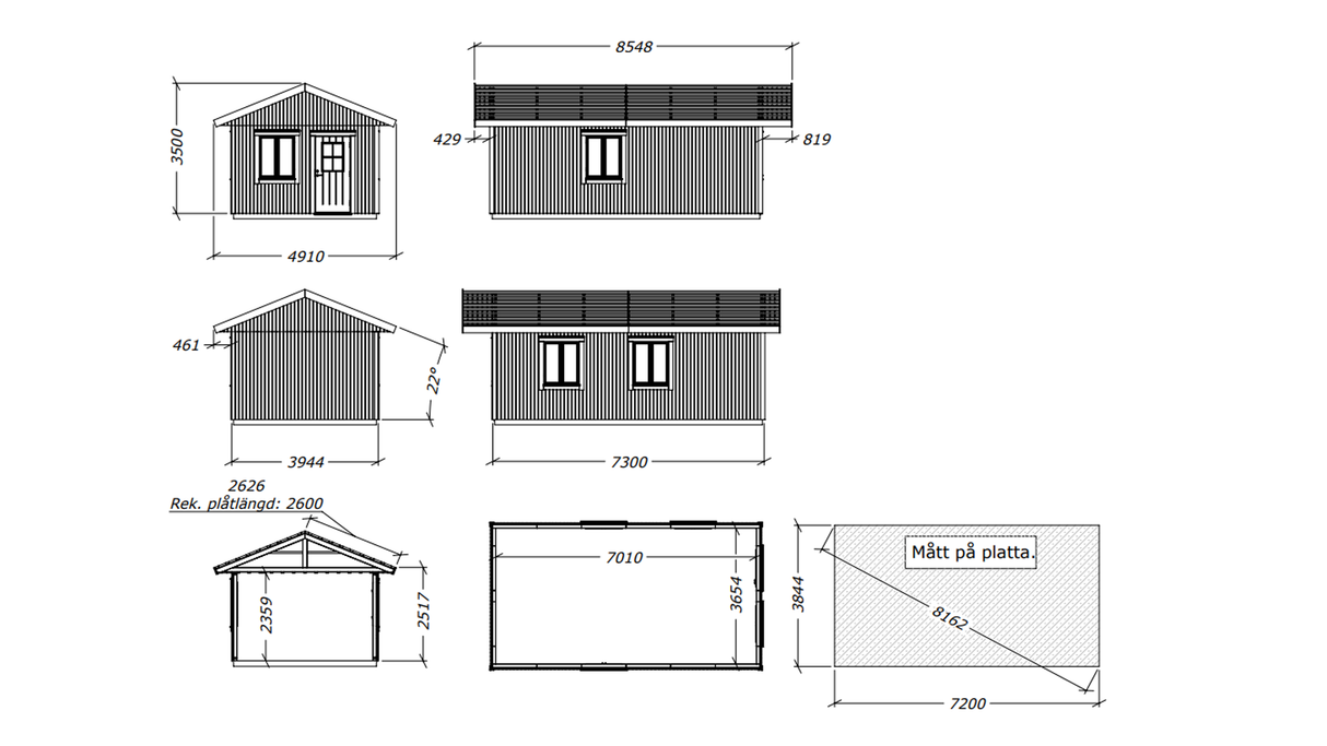Attefallshus Lovskari M1 29 kvm