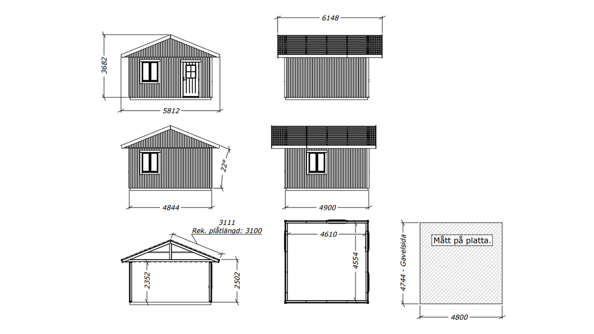 Attefallshus Stensborg M3 24 kvm
