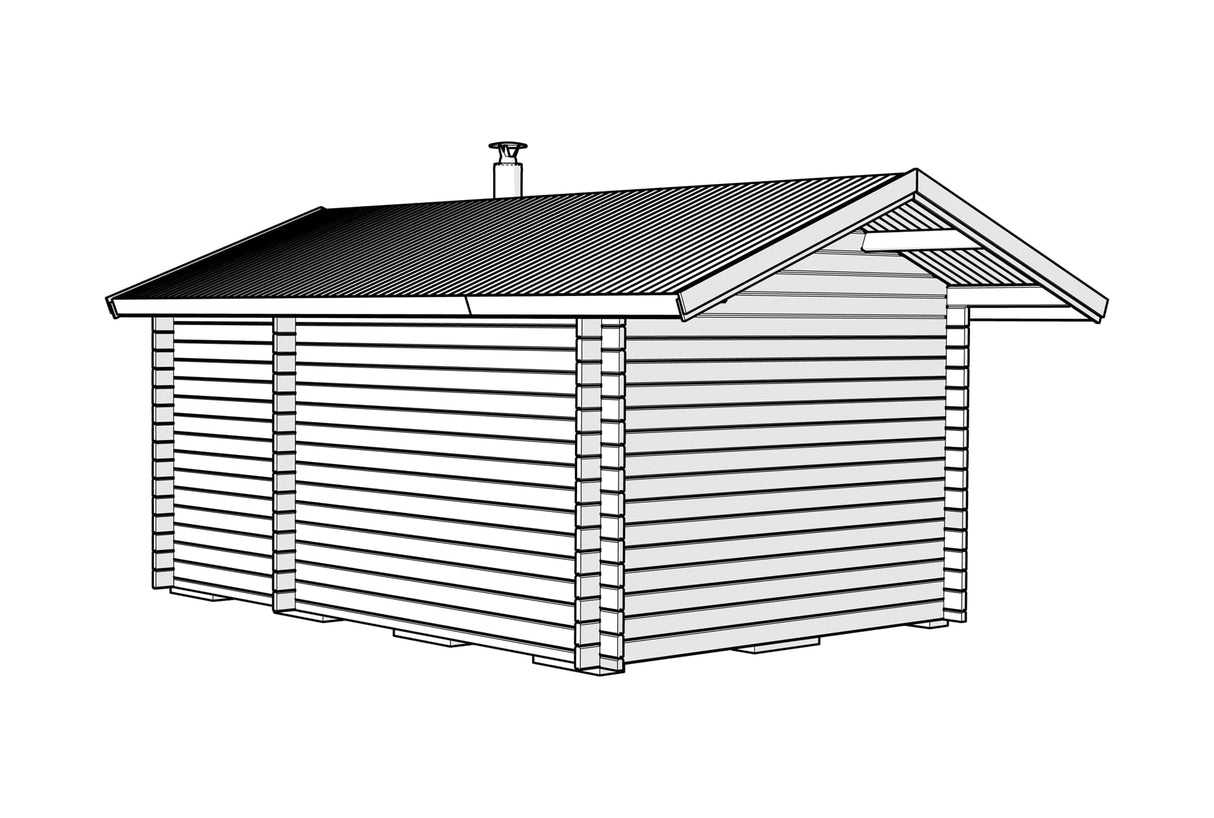 Bastustuga tät grundmodell 15 kvm