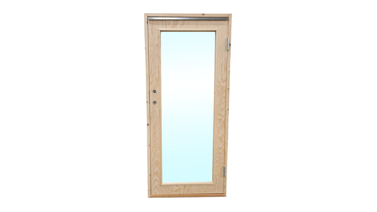 Friggebodörr 90x190 18G helglas (Plywood)
