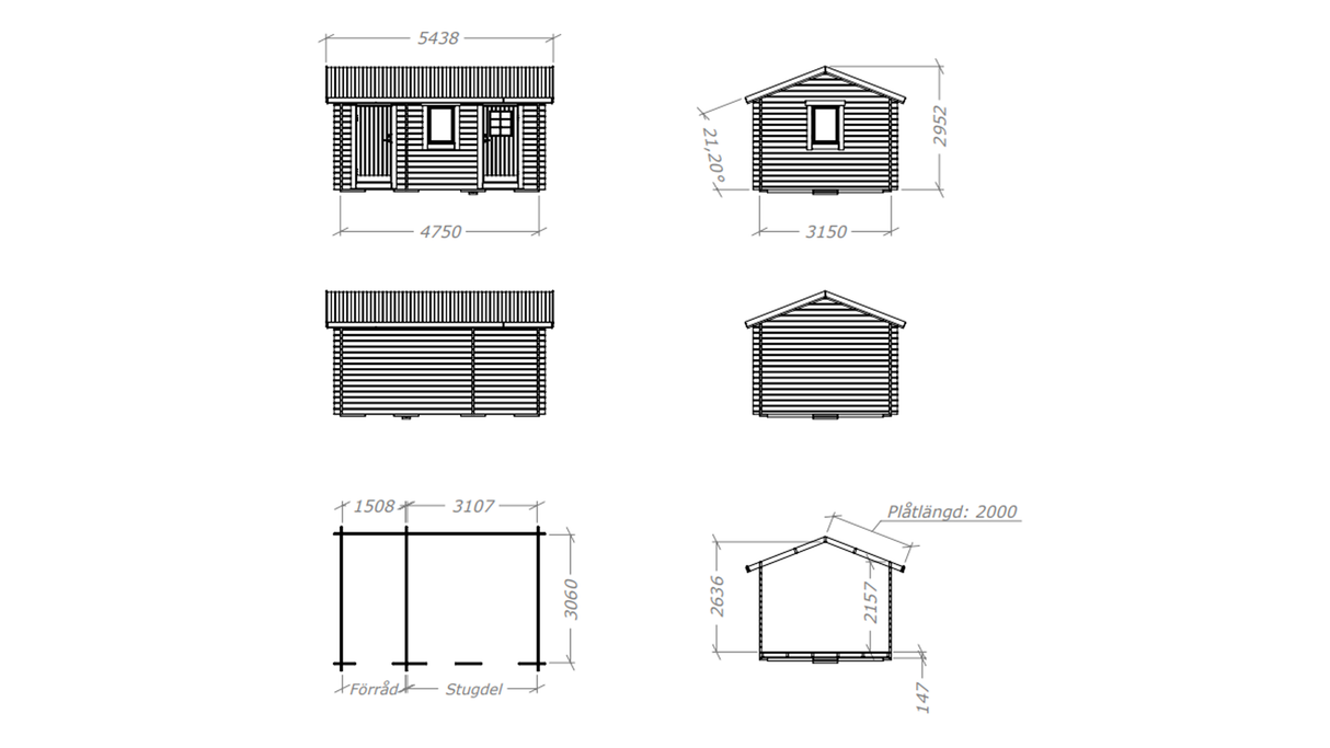 Friggebod Gäddan Kombi 15 kvm
