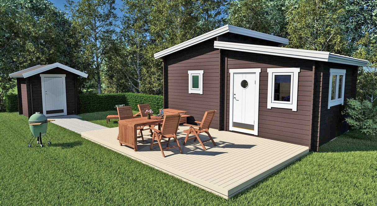 Attefallshus Stenen Funkis 24 kvm