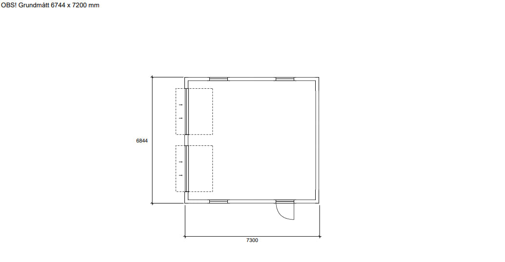 Dubbelgarage Syter 50 kvm
