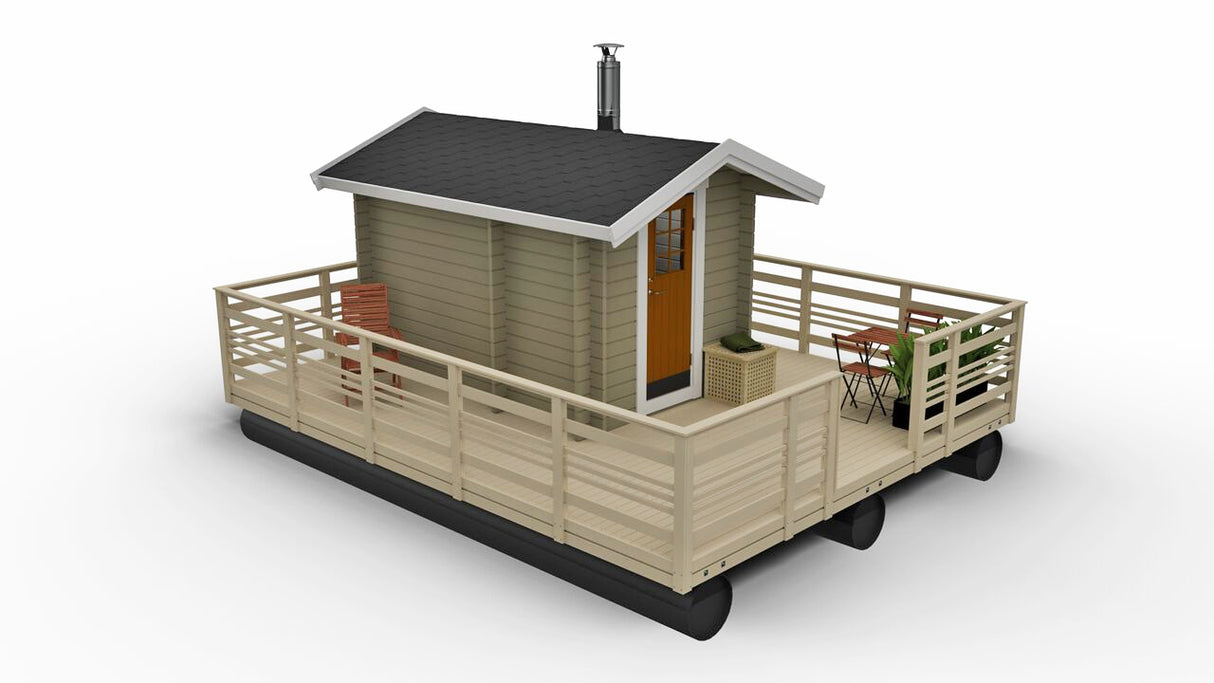 Bastuflotte Trundön 6m med Bastu 6,5 kvm