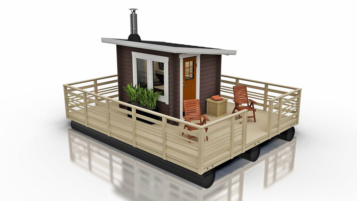 Bastuflotte Sandskär 6m med Funkisbastu 5 kvm