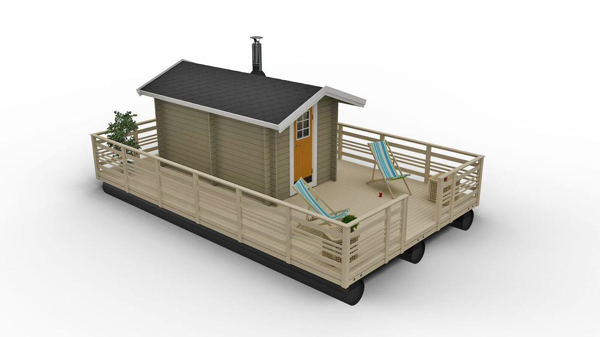 Bastuflotte Repskär 8m med Bastu 8 kvm