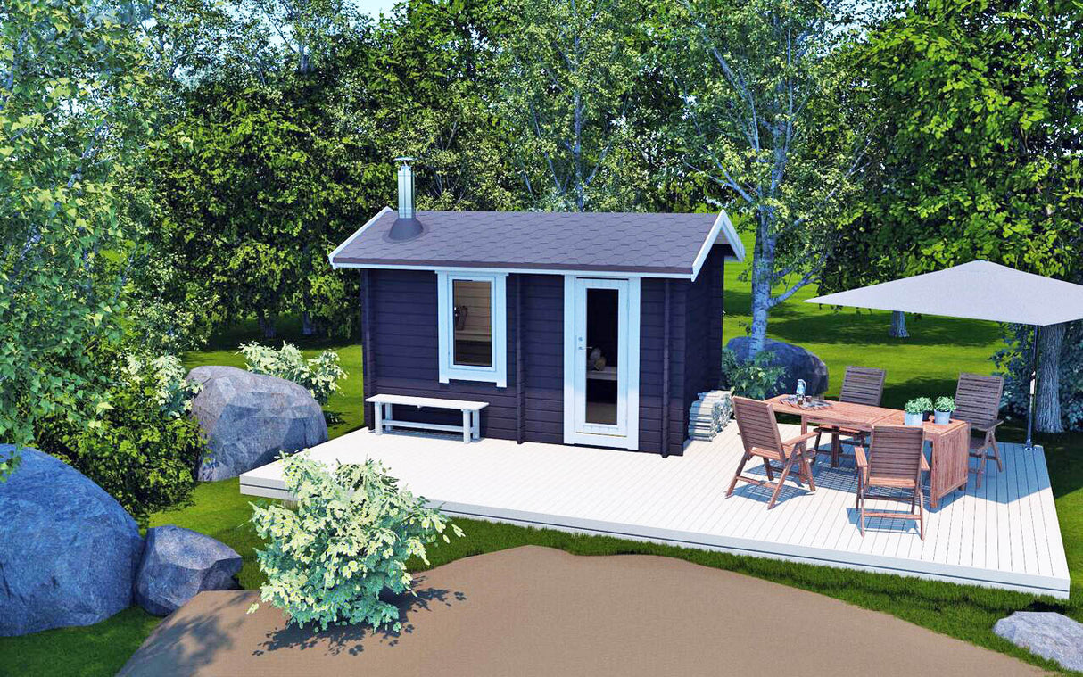 Bastupaket Uddskär med Bastu DL 8 kvm & Harvia M3