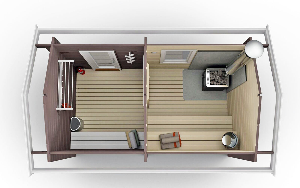 Bastupaket Uddskär med Bastu DL 8 kvm & Harvia M3