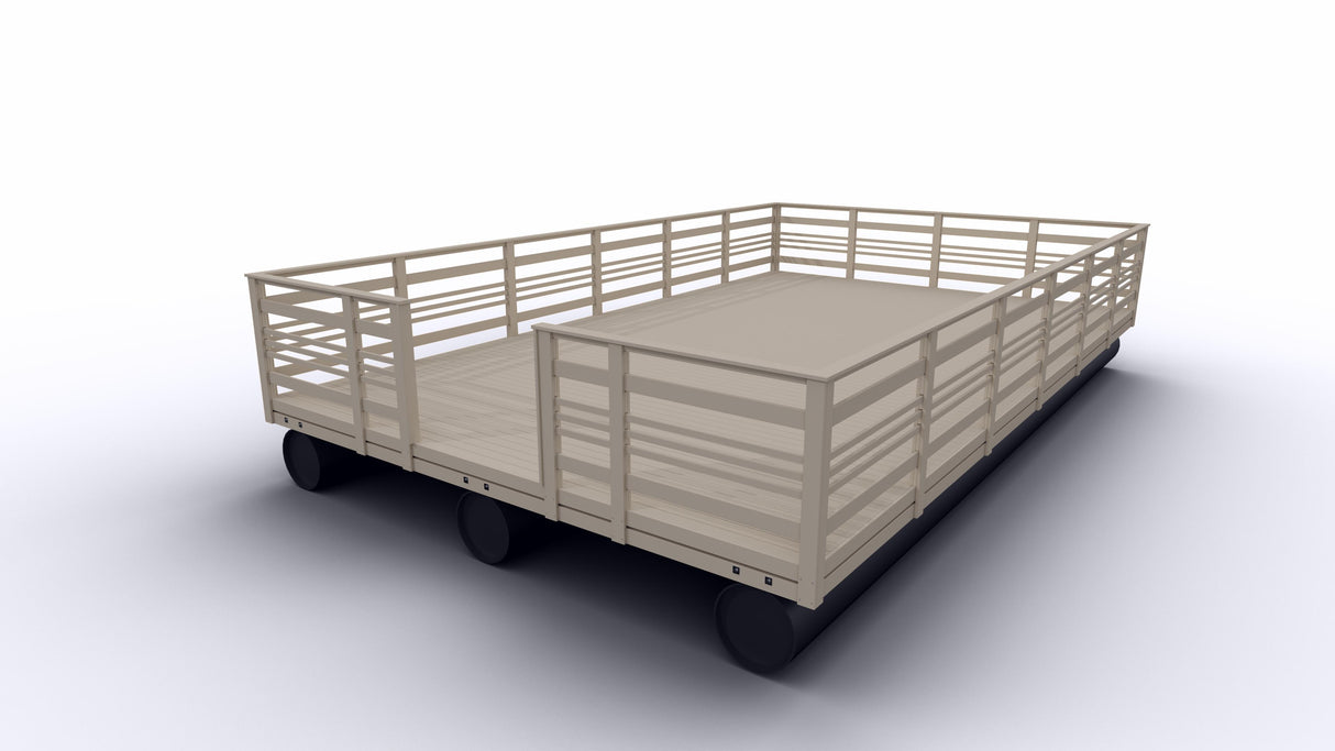 Flotte/Brygga m Räcke. 8x4,8m