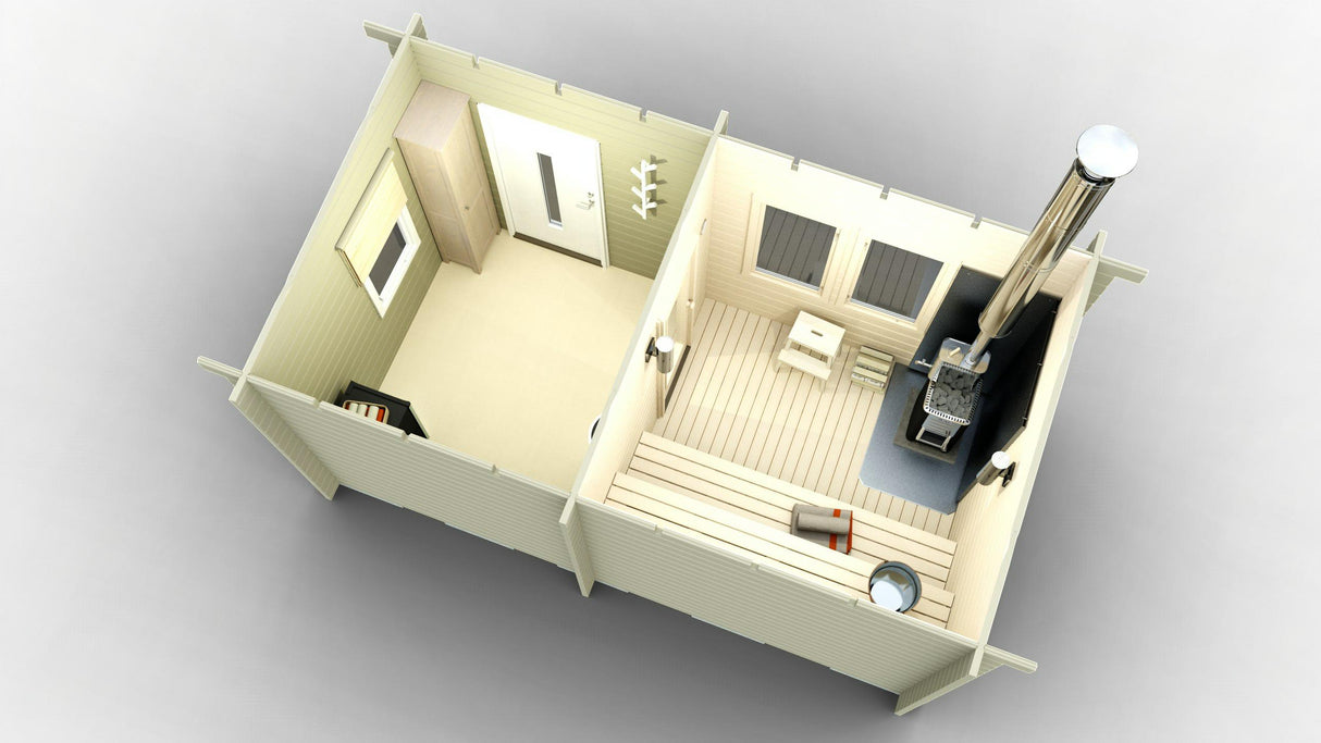 Bastustuga Skogskär Funkis 12 kvm