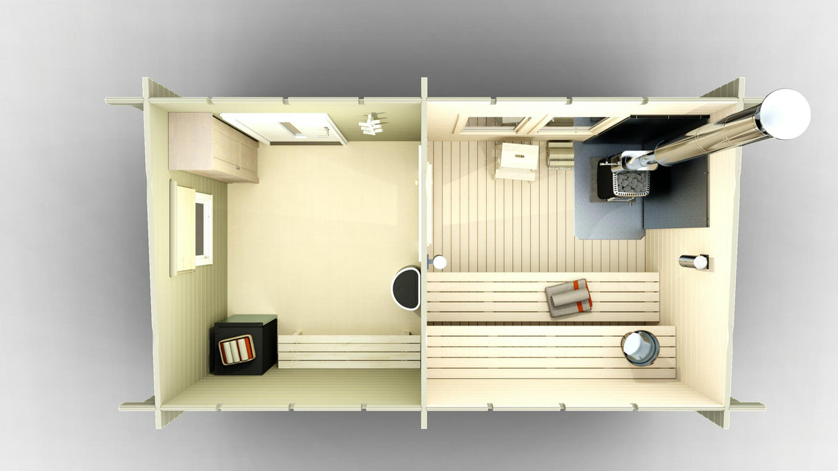 Bastustuga Skogskär Funkis 12 kvm