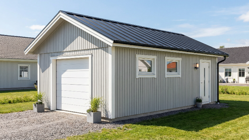 Attefallsgarage Granör med lägenhet och 8kvm totalt 35kvm