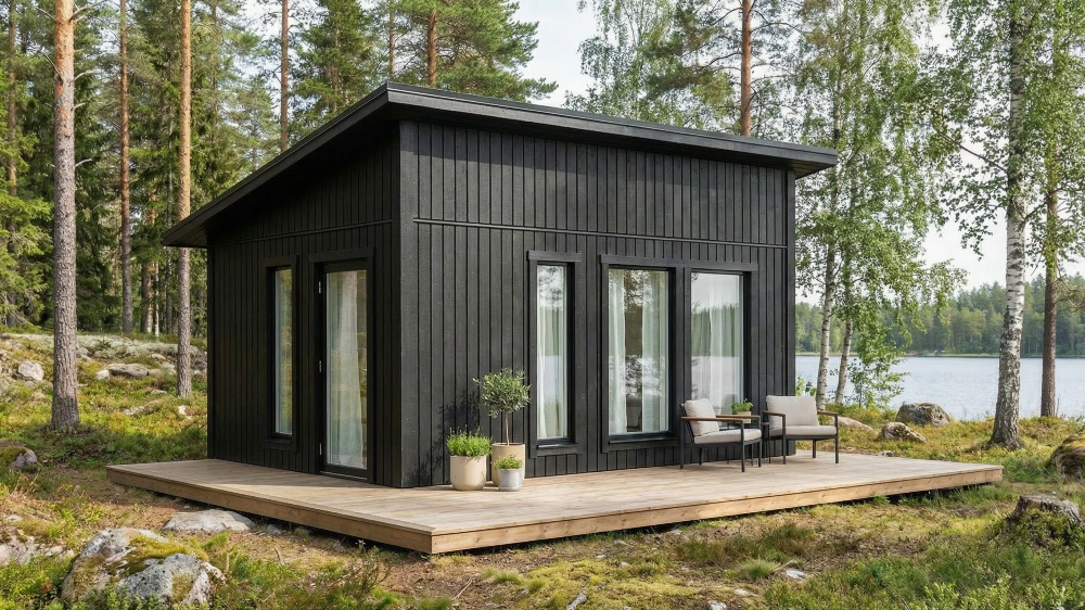 Attefallshus Ledskär kök/allrum och toalett 22kvm