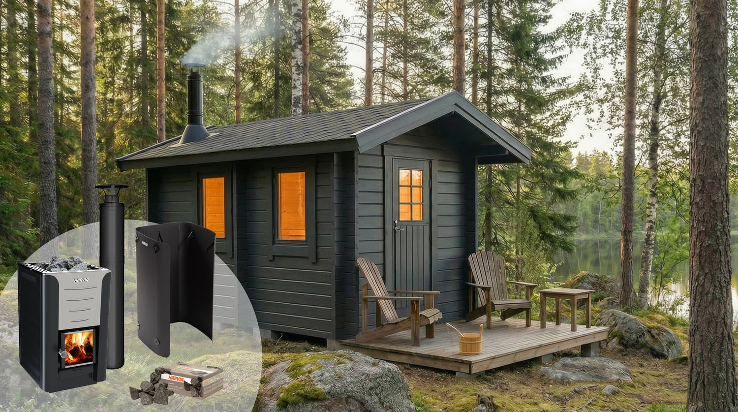 Bastupaket Brändön BL 8 kvm & Harvia 20 Pro