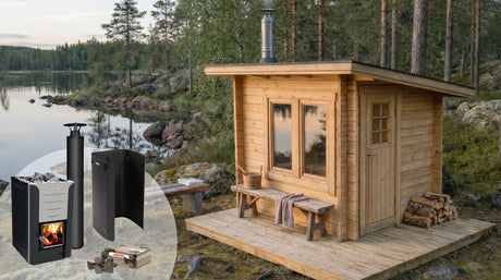 Bastupaket Brändöskär Funkis 5 kvm & Harvia 20 pro