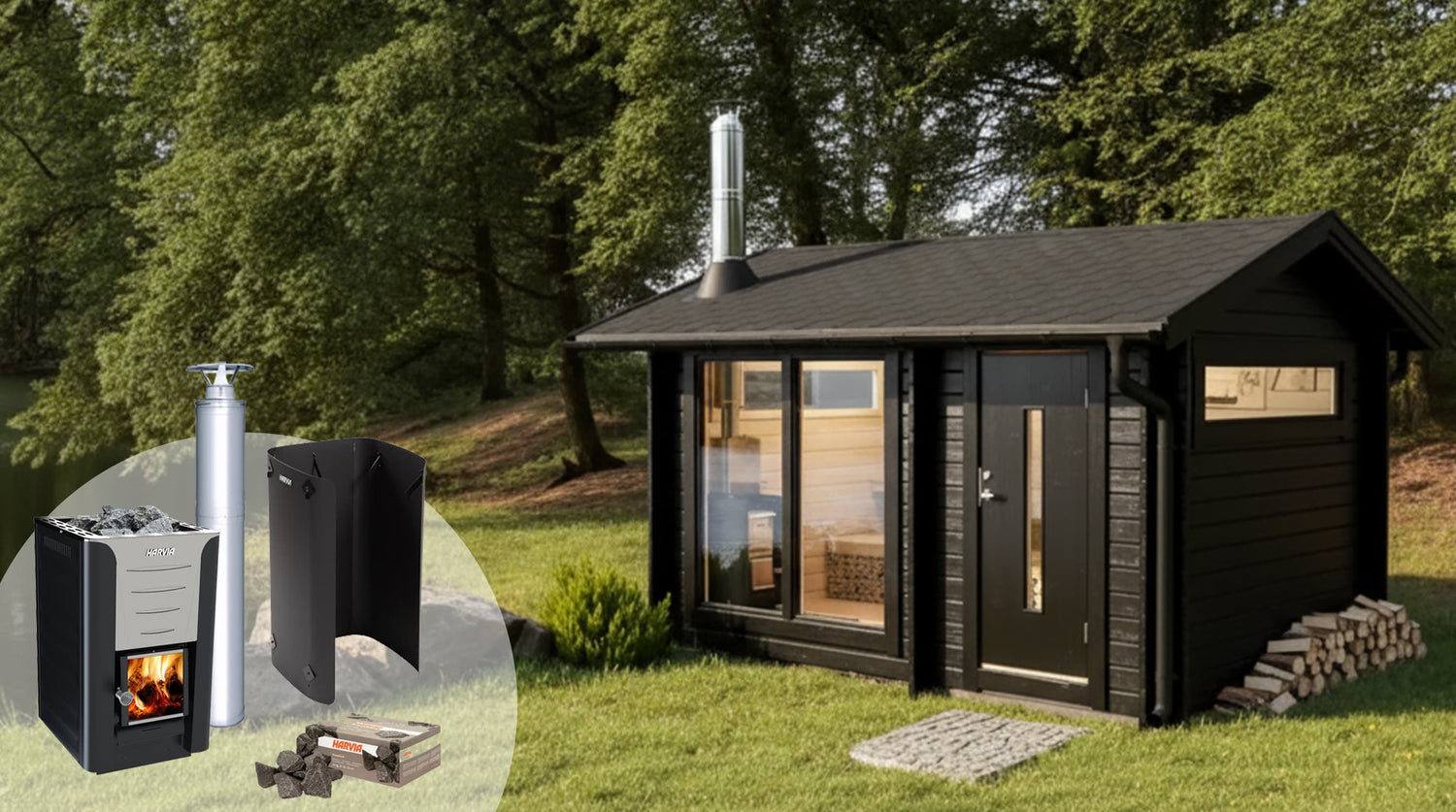 Bastupaket Granskär DL 11 kvm & Harvia 20 Pro