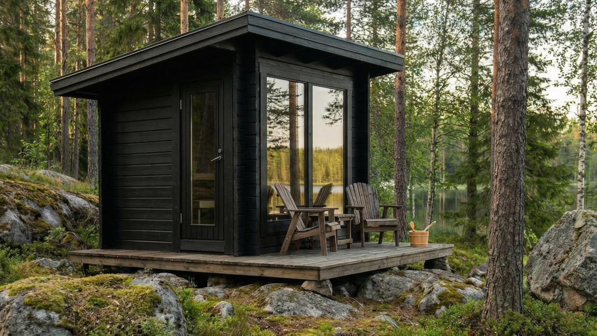 Badstue Stor-Kløssand med skråtak 5 kvm