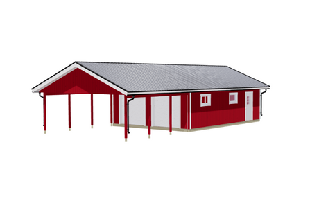 Dubbelgarage Gränsen 66 kvm med Carport