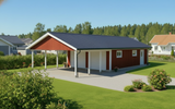 Dubbelgarage Gränsen 66 kvm med Carport