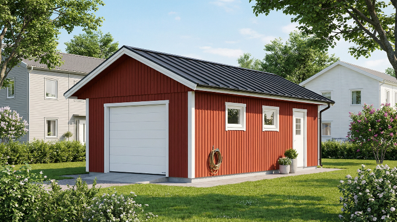 Enkelgarage Revet 40kvm