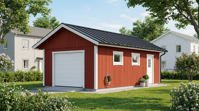 Enkelgarage Revet 40kvm