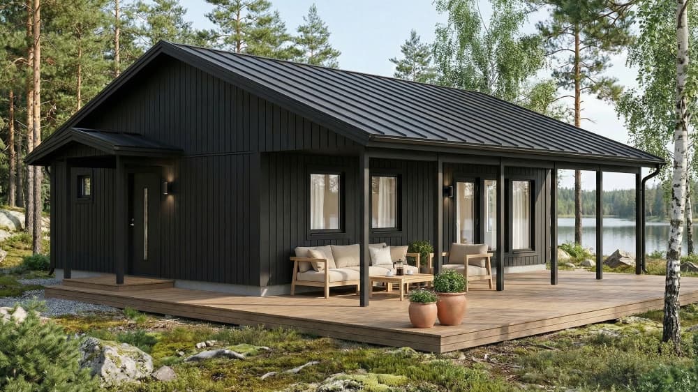Fritidshus Vännskär 3 rum, Kök/allrum och toalett 70kvm