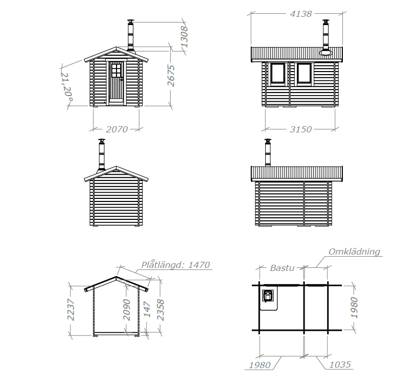 Bastustuga Vargön BL 6,5 kvm