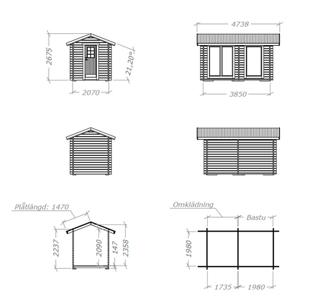 Bastustuga Stormören BL 8 kvm