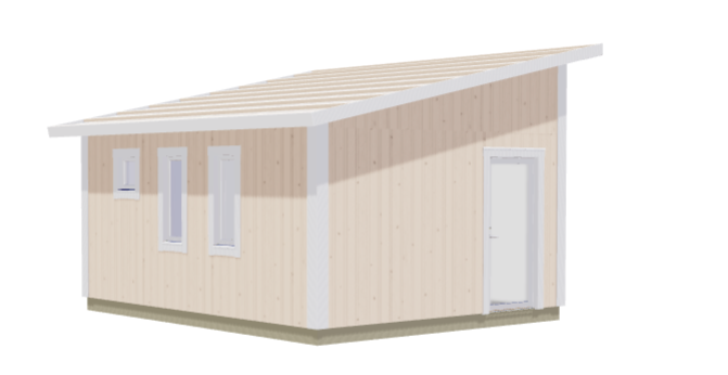 Attefallshus Flingskär 1 rum, Kök/allrum och toalett 25kvm