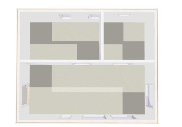 Attefallshus Flingskär 1 rum, Kök/allrum och toalett 25kvm