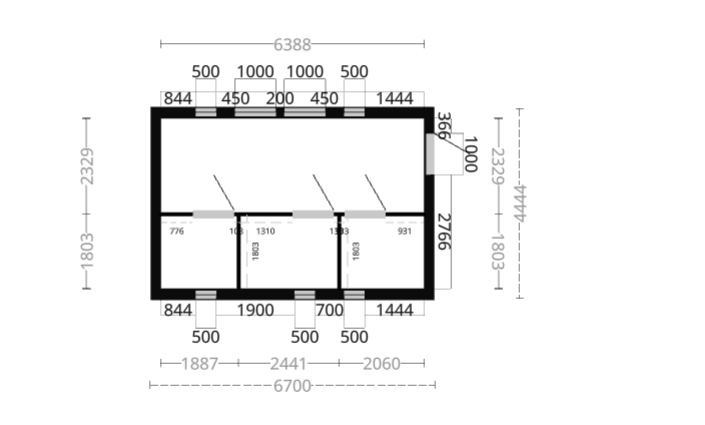 Hytte Åskär 2 rom, kjøkken/stue og toalett 30 kvm